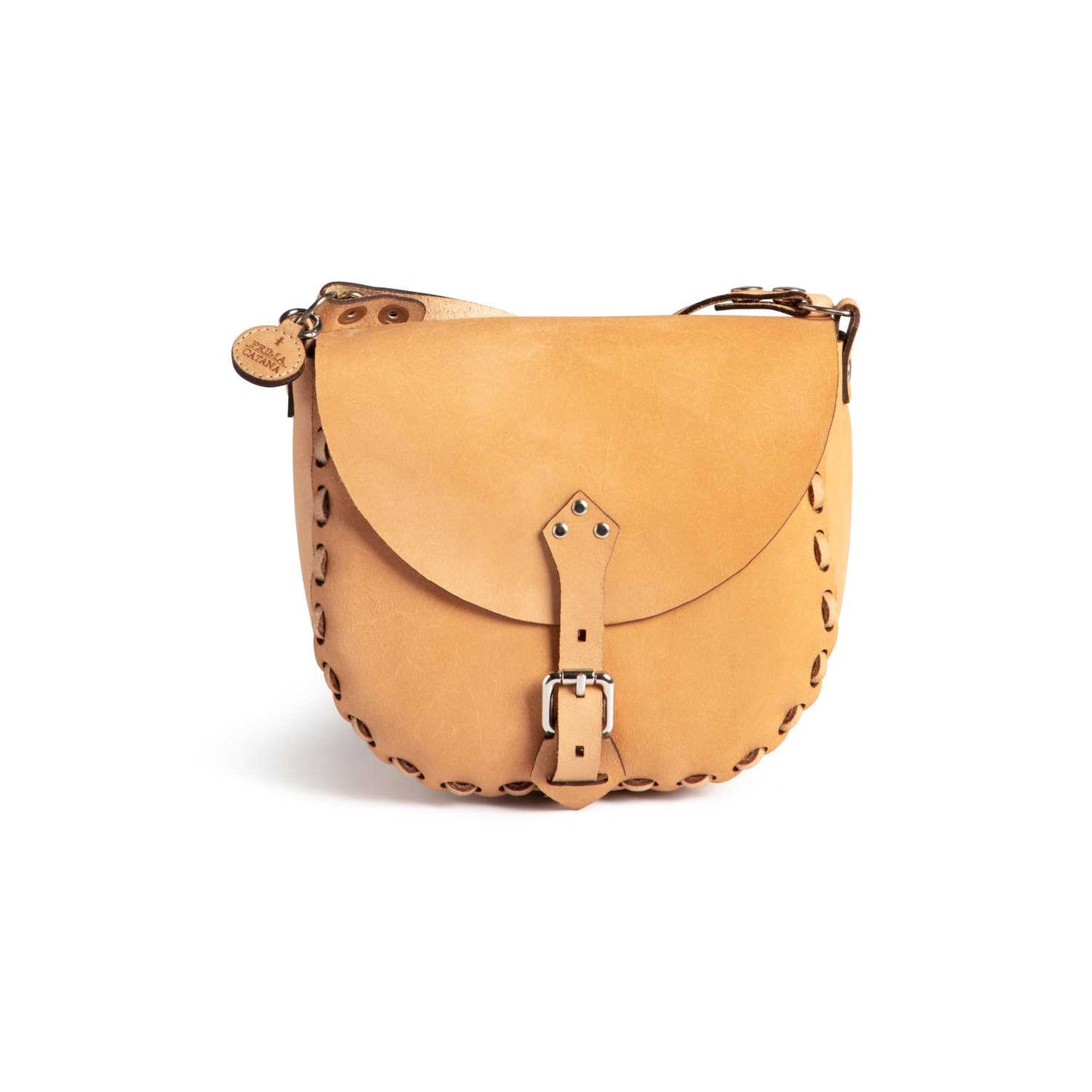 Borsa in vera pelle artigianale, naturale